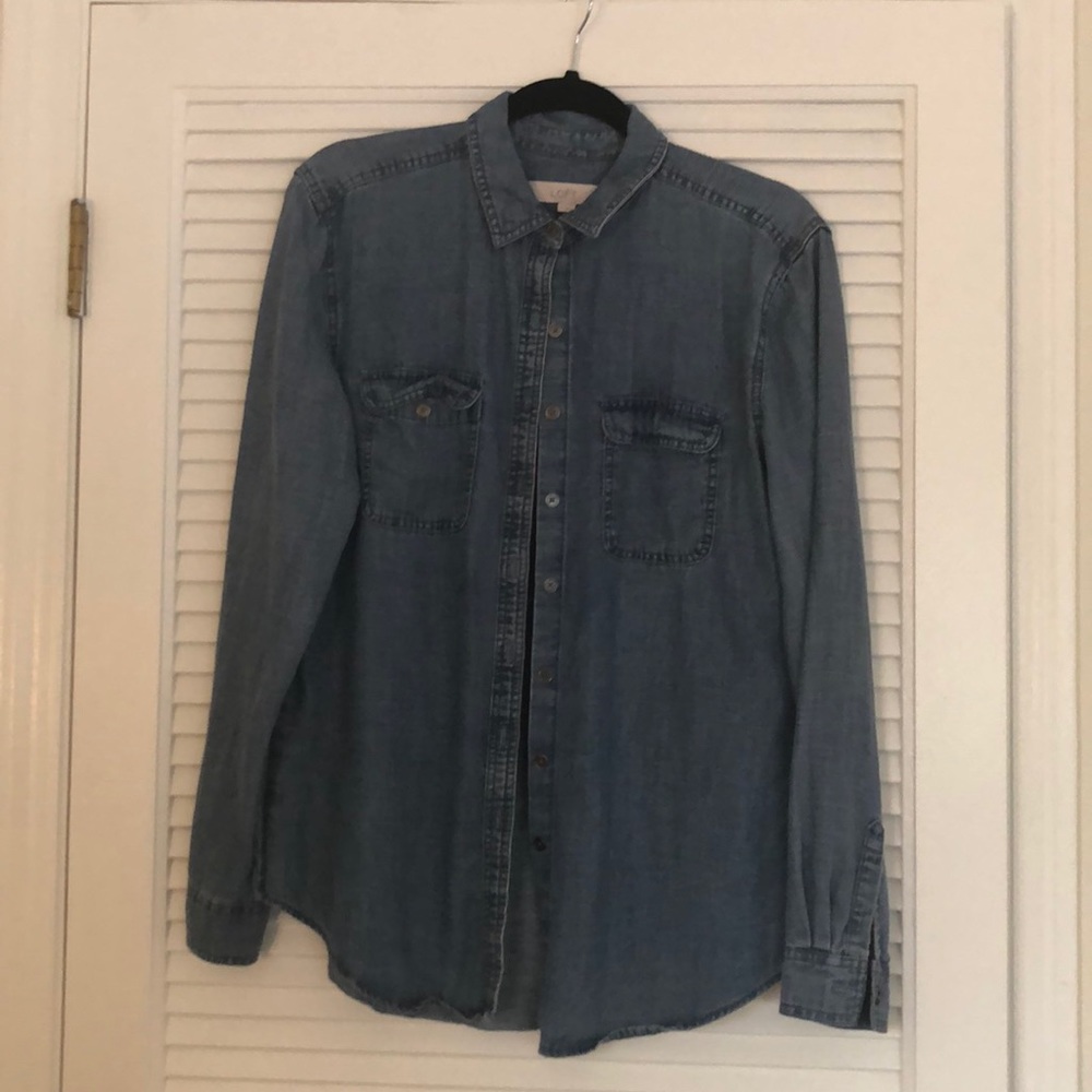 Denim button down - LOFT